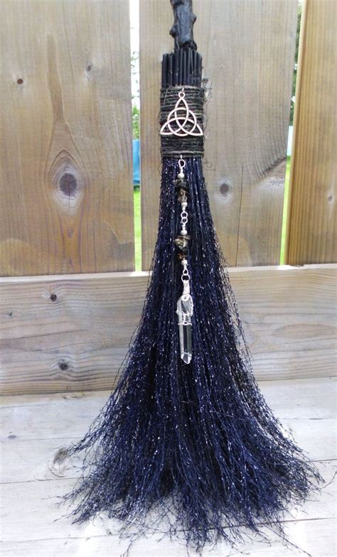 Besom Broom Triquetra Altar Besomwitches Broom Midnight Blue