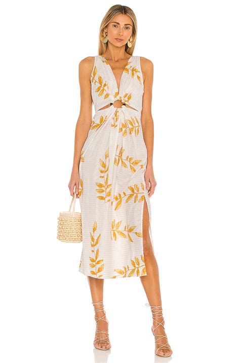Sundress Yuma Dress In Leaf Gold Foil From Revolve Com Dresses Sundress Fashion