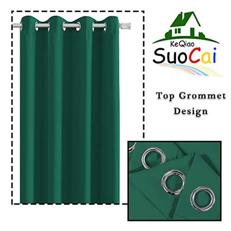 Keqiaosuocai Green Emerald Window Curtains 95 Inch Room Darkening
