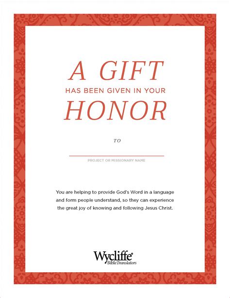 If you expect to receive any consideration in return, such as a public acknowledgment of your gift, mention that briefly. Give your gift in honor or memory of a loved one ...
