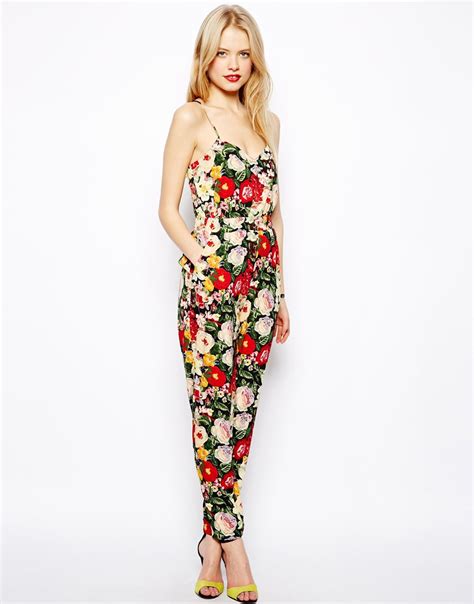 For dessert we both ate chocolate cake topped with fresh cream. Floral Jumpsuit | DressedUpGirl.com