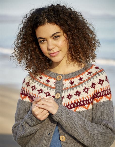 Ladies Fair Isle Yoke Cardigan In Sirdar Girlfriend Design No 10057