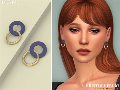 The Sims Resource Illusion Earrings Christopher067