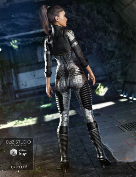 Sci Fi Lieutenant Outfit For Genesis 3 Female S 3d Models For Daz