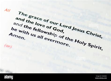 The Grace Prayer (2 Corinthians 13:14) from the Church of England Book