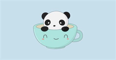 Kawaii Panda And Coffee T Shirt Coffee Sticker Teepublic