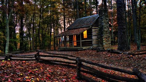 Cabin Woods Fall Free Photo On Pixabay