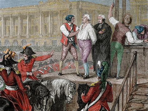 French Revolution Execution Of King Louis Xvi 1754 1793 Colored