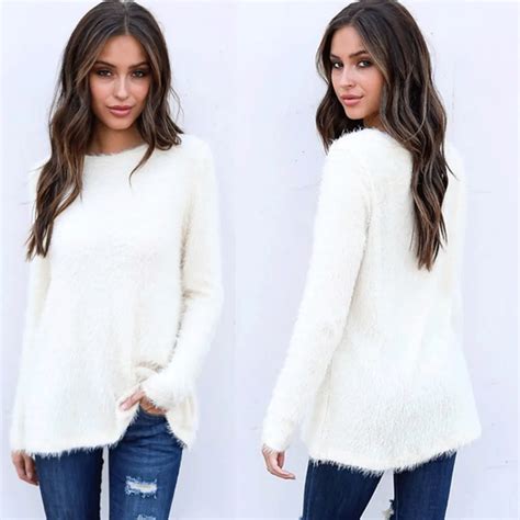 women sweaters and pullovers 2018 knitted long sleeve winter tops casual