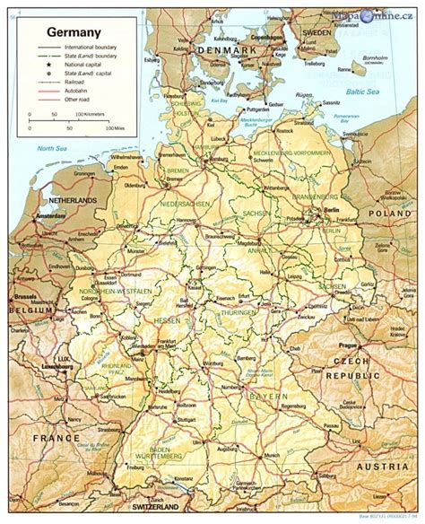Mapa Německa Mapaonlinecz