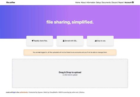File Coffee 上傳檔案可產生直接連結，支援圖片、影片、文件和簡報格式 免費資源網路社群 Pandora Screenshot