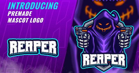 Item Shooter Grim Reaper Mascot Esport Logo Template Shared By G4ds