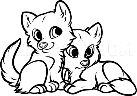 How To Draw Wolf Puppies Wolf Cubs Step By Step Drawing Guide By