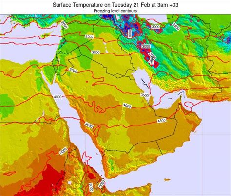 Saudi Arabien Surface Temperature On Friday 27 Aug At 9pm Ast
