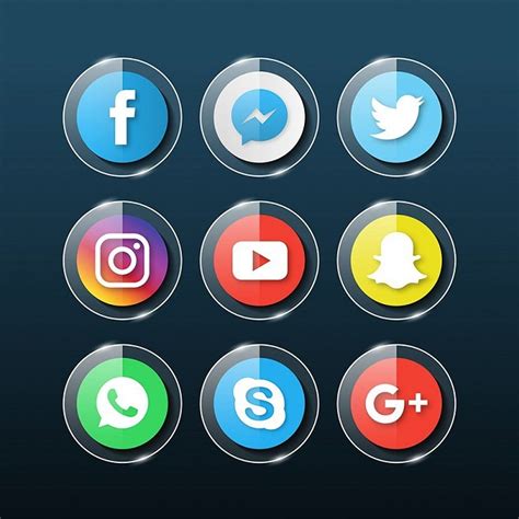 20 Free Modern Social Media Icons Sets