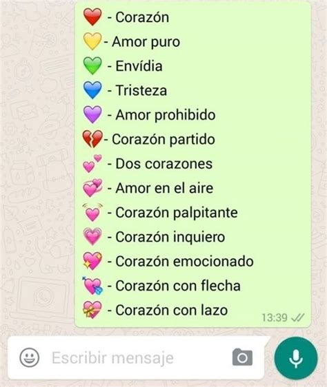 Misterio revelado Qué significa el color de cada corazón Letras para whatsapp Corazon para