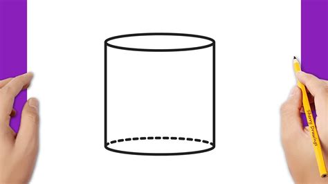 How To Draw A Cylinder Youtube