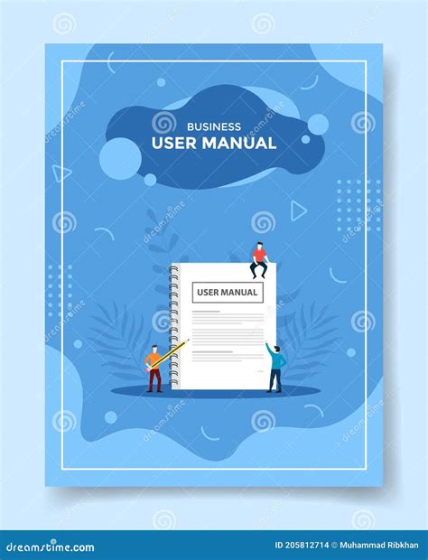 Business User Manual Concept People Around User Manual Book Reading For