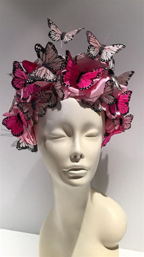 Butterfly Headpiece Derby Pink Headdress Etsy In 2020 Butterfly