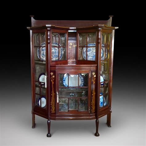 Shapland And Petter Mahogany Display Cabinet Antiques Atlas