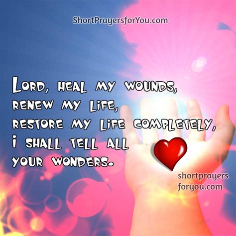 Short Prayer Lord Heal Me Renew Me Restore Me