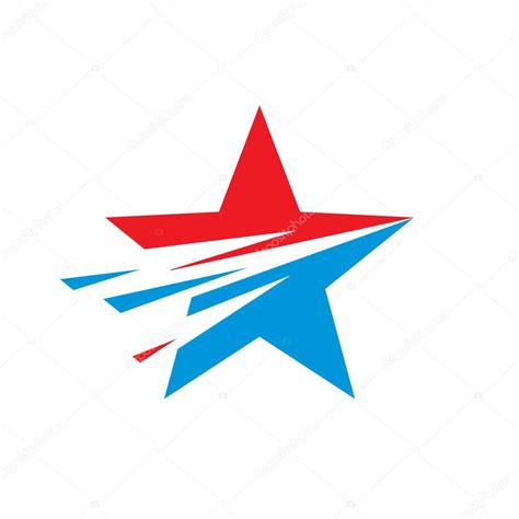 Star Vector Logo Concept Illustration Star Sign Star Symbol Usa