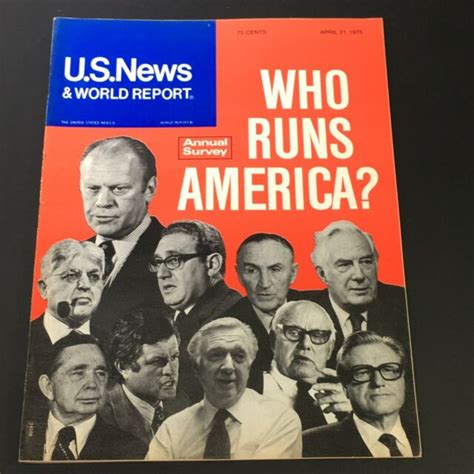 Vtg Us News And World Report April 21 1975 Annual Survey On Who Runs