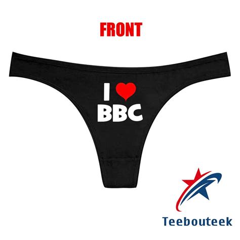 I Love Bbc Thong Panties Bikini G String Big Black Cock Etsy Uk