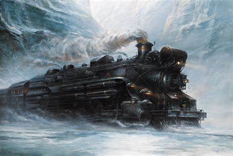 Illustration Train London Fantasy Scifi Steampunk Submarine Airship
