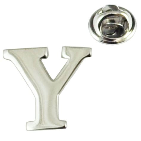 Alphabet Letter Y Lapel Pin Badge From Ties Planet Uk