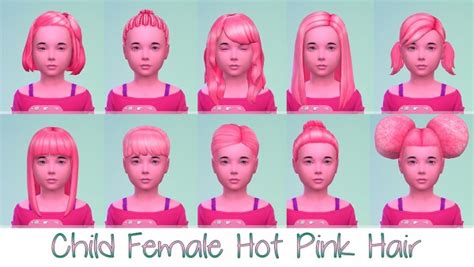 Stars Sugary Pixels Child Pink Hair • Sims 4 Downloads