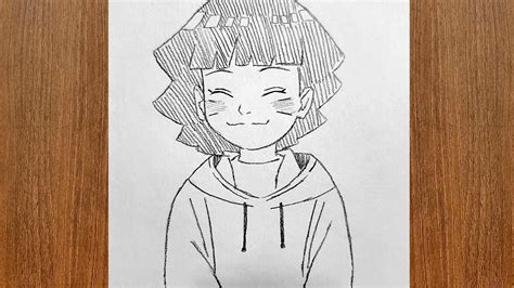 Easy Drawings Step By Step How To Draw Himawari Uzumaki From Naruto