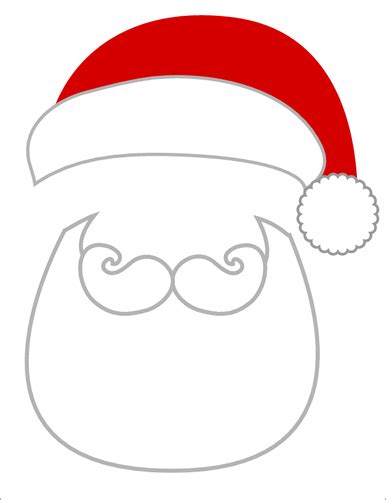 Christmas Photo Props Santa Beard And Hat Template Onlinelabels®