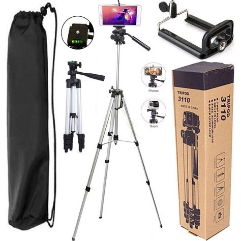 Tripé Universal para Celular e Cãmera ajustável Profissional Tripod Metro Escorrega