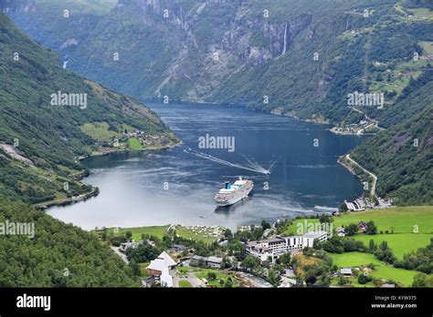 Geiranger Fiord In Norway More Og Romsdal County Landscape Stock Photo