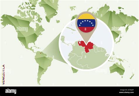 Infographic For Venezuela Detailed Map Of Venezuela With Flag Vector