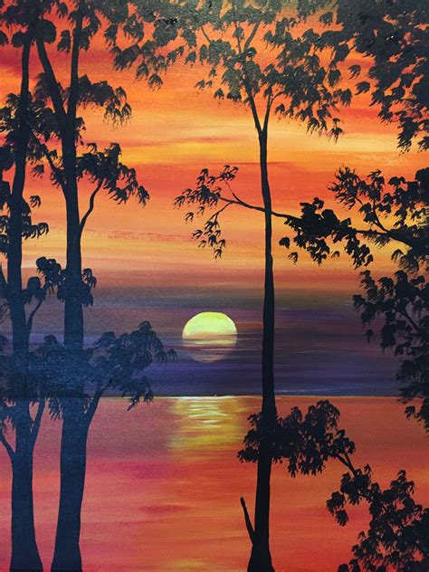 Autumn Glow At Os Winery Paint Nite Events Beginner Painting Easy