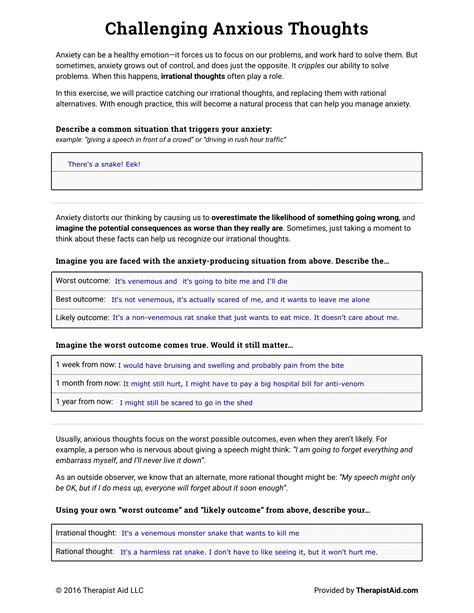 Anxiety Worksheets For Kids And Teens Anxiety Worksheets For Kids And