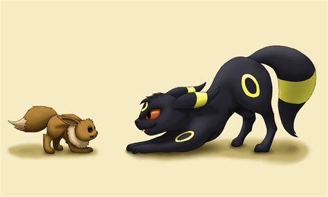 eevee and umbreon by difixini on deviantart