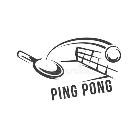 Ping Pong Logo Emblem Design Table Tennis Logotype Templates Stock Vector Illustration Of