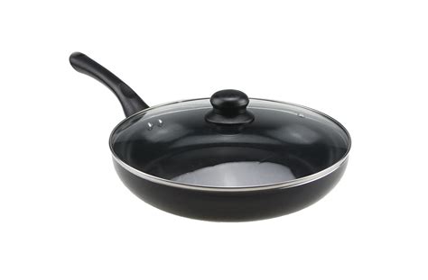 Mastercook Non Stick Frying Pan With Glass Lid Heavy Duty Hob Gas