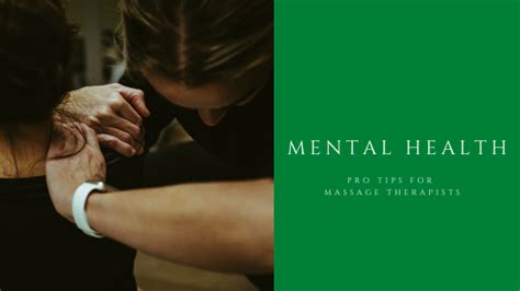 Mental Health Pro Tips For Massage Therapists ~ Aneta Dang