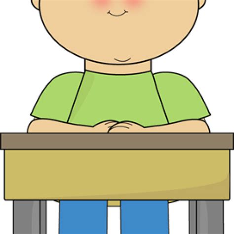 Student Working At Desk Clipart Student Sitting At Child Sitting In