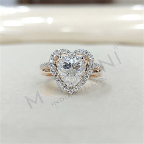 Heart Shaped Moissanite Engagement Ring On Sale Bellvalefarms