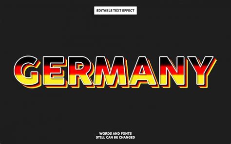 Premium Vector Germany Text Effect