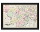 DORCHESTER, Massachusetts 1889 map, Index Plate - Replica or GENUINE ...