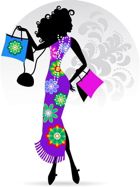Fashion girl with shopping vectors 15 free download