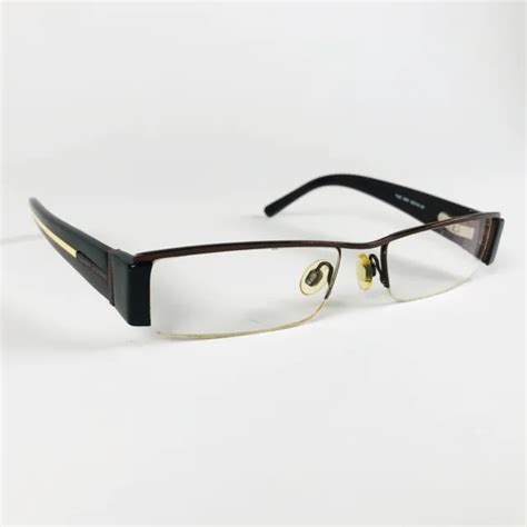 tommy hilfiger eyeglasses brown half rimless glasses frame mod th23 brn £35 00 picclick uk