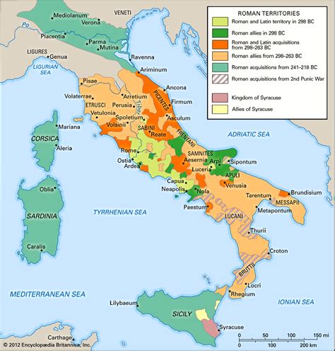 Ancient Roman Italy Map