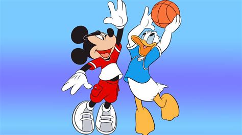 Mouse Donald Duck Playing Basketball Hd Cartoon Wallpapers Hd